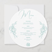 Peony Elegance Wedding Menu (Voorkant)