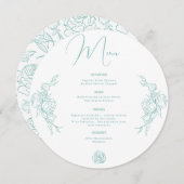 Peony Elegance Wedding Menu (Voorkant / Achterkant)