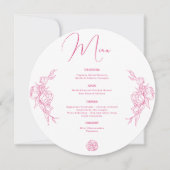 Peony Elegance Wedding Menu (Voorkant)
