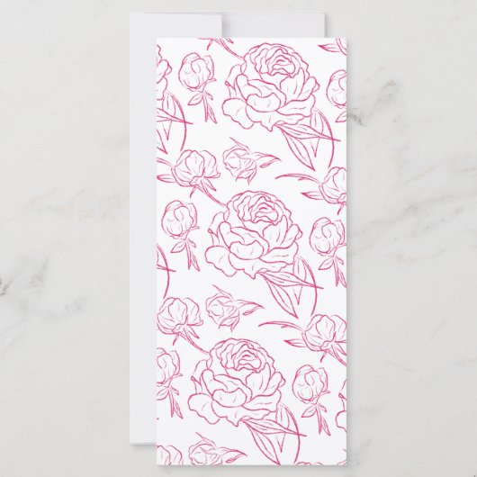 Peony Elegance Wedding Programma (Achterkant)