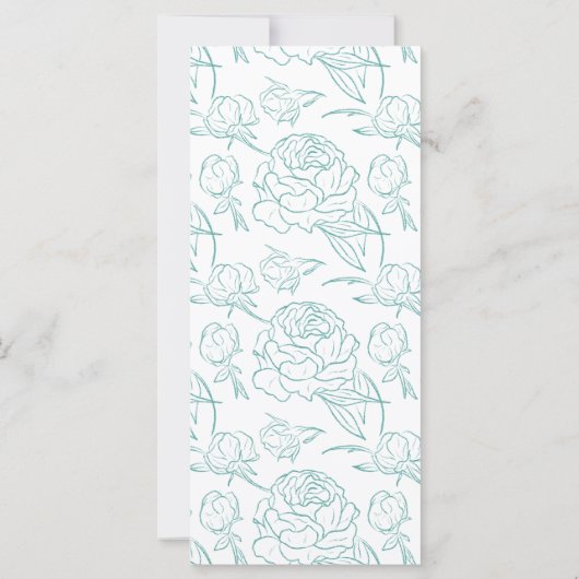 Peony Elegance Wedding Programma (Achterkant)