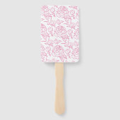 Peony Elegance Wedding Programma Handwaaier (Achterkant)