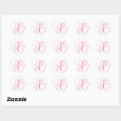 Peony Elegance Wedding Ronde Sticker (Vel)