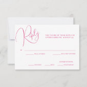Peony Elegance Wedding RSVP Kaart (Voorkant)