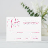 Peony Elegance Wedding RSVP Kaart (Staand voorkant)