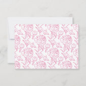 Peony Elegance Wedding RSVP Kaart (Achterkant)