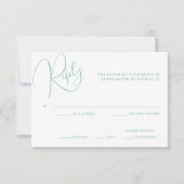 Peony Elegance Wedding RSVP Kaart (Voorkant)
