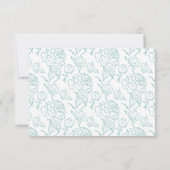 Peony Elegance Wedding RSVP Kaart (Achterkant)