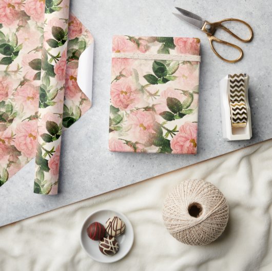 Peony Elegant Floral Wrapping Paper Cadeaupapier (Crafts)