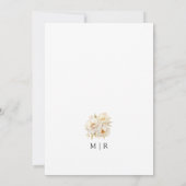 Peony Elegant Ivoor Floral Wedding Save the Date Kaart (Achterkant)