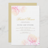 Peony Elegant Modern Script Floral Vrijgezellenfee Kaart (Voorkant / Achterkant)