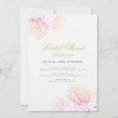 Peony Elegant Modern Script Floral Vrijgezellenfee Kaart (Voorkant)