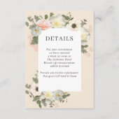 Peony en Anemone Wedding Blush Details Enclosure Informatiekaartje (Voorkant)