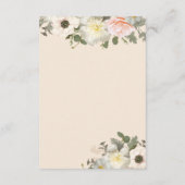 Peony en Anemone Wedding Blush Details Enclosure Informatiekaartje (Achterkant)