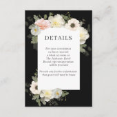 Peony en Anemone Wedding Details Enclosure Card Informatiekaartje (Voorkant)