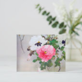 Peony en Butterfly (details), Watanabe Seitei Briefkaart (Staand voorkant)