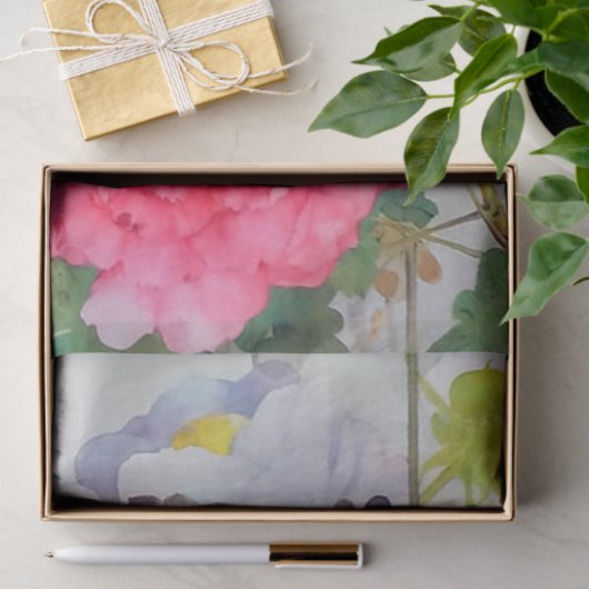 Peony en Butterfly (details), Watanabe Seitei Tissuepapier (Geschenk)