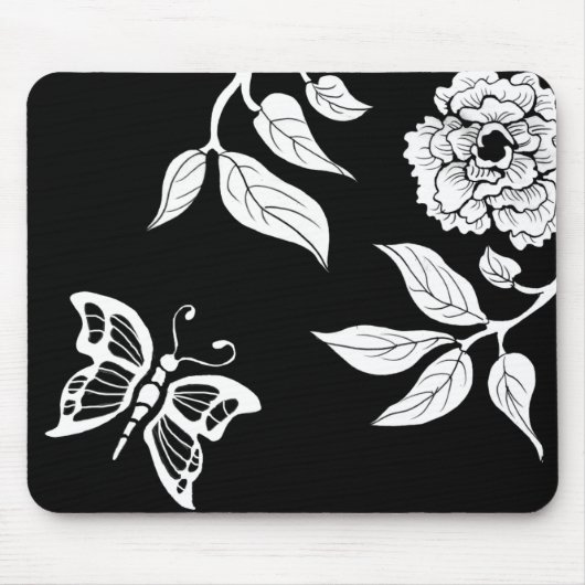 Peony en Butterfly Muismat (Voorkant)