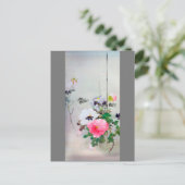 Peony en Butterfly, Watanabe Seitei Briefkaart (Staand voorkant)