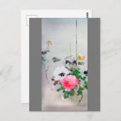 Peony en Butterfly, Watanabe Seitei Briefkaart (Voorkant / Achterkant)