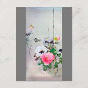 Peony en Butterfly, Watanabe Seitei Briefkaart
