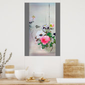 Peony en Butterfly, Watanabe Seitei Poster (Keuken)