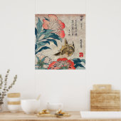 Peony en Canary Wharf, Hokusai Poster (Keuken)