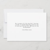 Peony en Gold Bloom Bloemenmeisje Flat Card Bedankkaart (Achterkant)