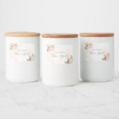 Peony en Gold Bloom Bloemenmeisje Kandle Label Voedselcontainer Etiket (Flessen)