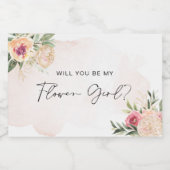 Peony en Gold Bloom Bloemenmeisje Kandle Label Voedselcontainer Etiket (Enkel label)