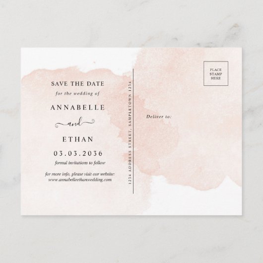 Peony en Gold Flowers Sla de datum-Briefkaart op Briefkaart (Achterkant)