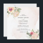 Peony en Gold Flowers Square Wedding Invitation Kaart<br><div class="desc">Deze aanpasbare huwelijksuitnodigingskaart is ontworpen om te coördineren met ons collectie van Peony en Gold. Deze kaart is voorzien van luchtige roze en gouden pony's met een groen naaldje op een waterverf achtergrond. Klik hierboven op de knop "AANPASSEN" voor een geavanceerdere aanpassing van dit ontwerp. Opmerking: het goud is het...</div>