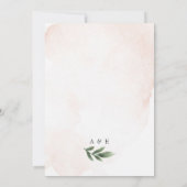 Peony en Gold Flowers Wedding Invitation Kaart (Achterkant)