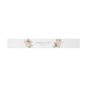 Peony en Gold Foil Bloom Belly Band Uitnodigingen Wikkel (Vlak)