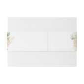 Peony en Gold Foil Bloom Belly Band Uitnodigingen Wikkel (Achterkant Voorbeeld)