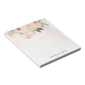 Peony en Gold Foil Bloom Notitieblok (Schuin)