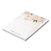 Peony en Gold Foil Bloom Notitieblok (Linkerzijde)