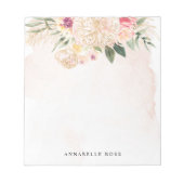 Peony en Gold Foil Bloom Notitieblok (Voorkant)