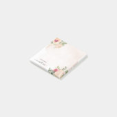 Peony en Gold Foil Bloom Post-it® Notes (Schuin)