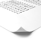 Peony en Gold Foil Bloom Seating Chart Poster (Hoek)