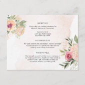 Peony en Gold Foil Flowers - Details Enclosure Car Informatiekaartje (Voorkant)