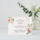 Peony en Gold Foil Flowers - Details Enclosure Car Informatiekaartje (Staand voorkant)