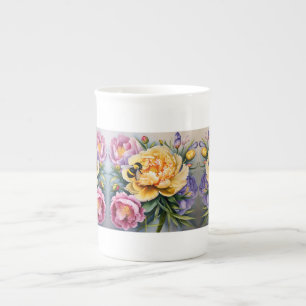 Peony en het bijenporselein porselein kop