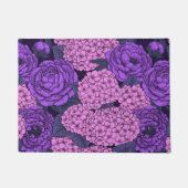 Peony en hydrangea in roze en violet deurmat (Voorkant)