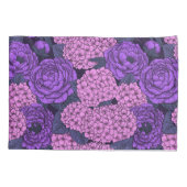 Peony en hydrangea in roze en violet kussensloop (Achterkant)