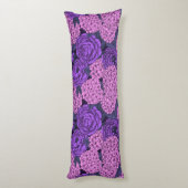 Peony en hydrangea in roze en violet lichaamskussen (Achterkant (Verticaal))