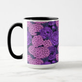 Peony en hydrangea in roze en violet mok (Links)