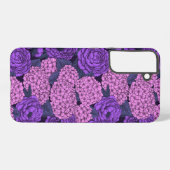 Peony en hydrangea in roze en violet samsung galaxy hoesje (Achterkant horizontaal)