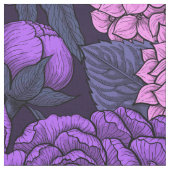 Peony en hydrangea in roze en violet stof (Close Up)