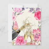 Peony en Protea Brunch & Bubble Invitation Kaart (Achterkant)